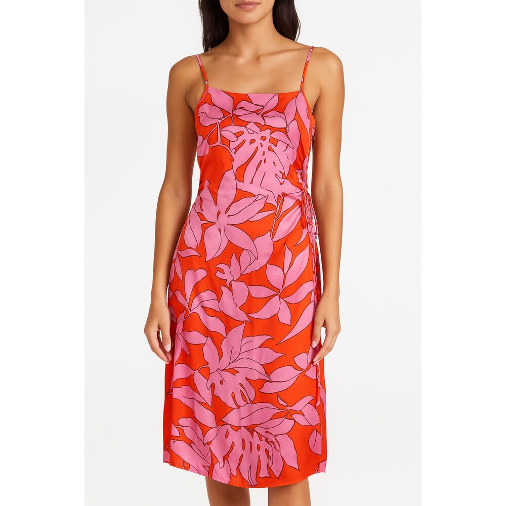 CHRISTIAN LACROIX Floral Satin Midi Sundress Medium